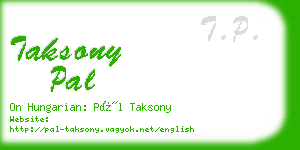 taksony pal business card